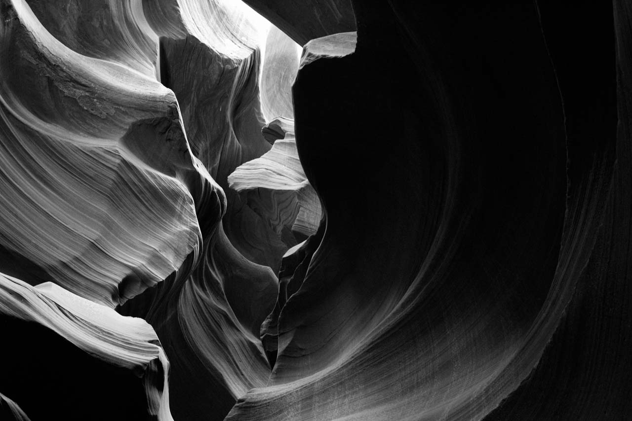 Formes étranges, structures et textures dans Antelope Canyon.