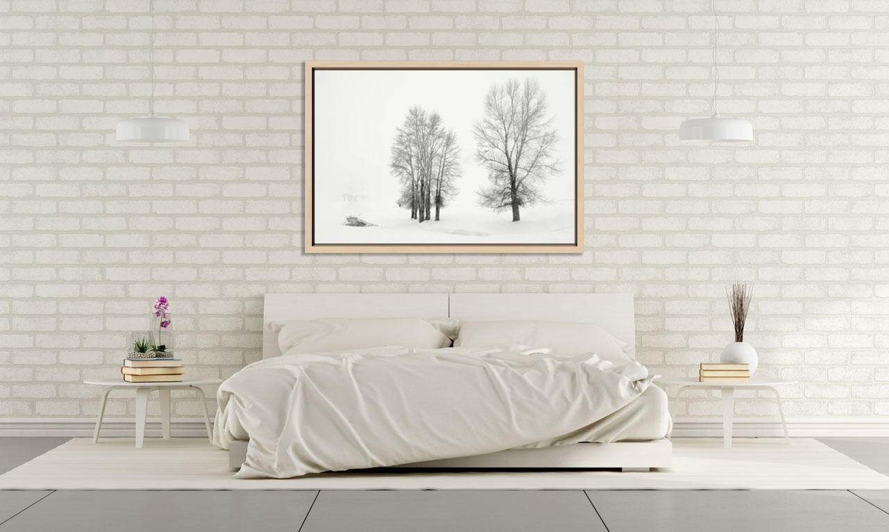 Exemple d'une photo minimaliste, intemporelle et simple à regarder, accrochée sur le mur d'une chambre. Amar Guillen, artiste photographe.