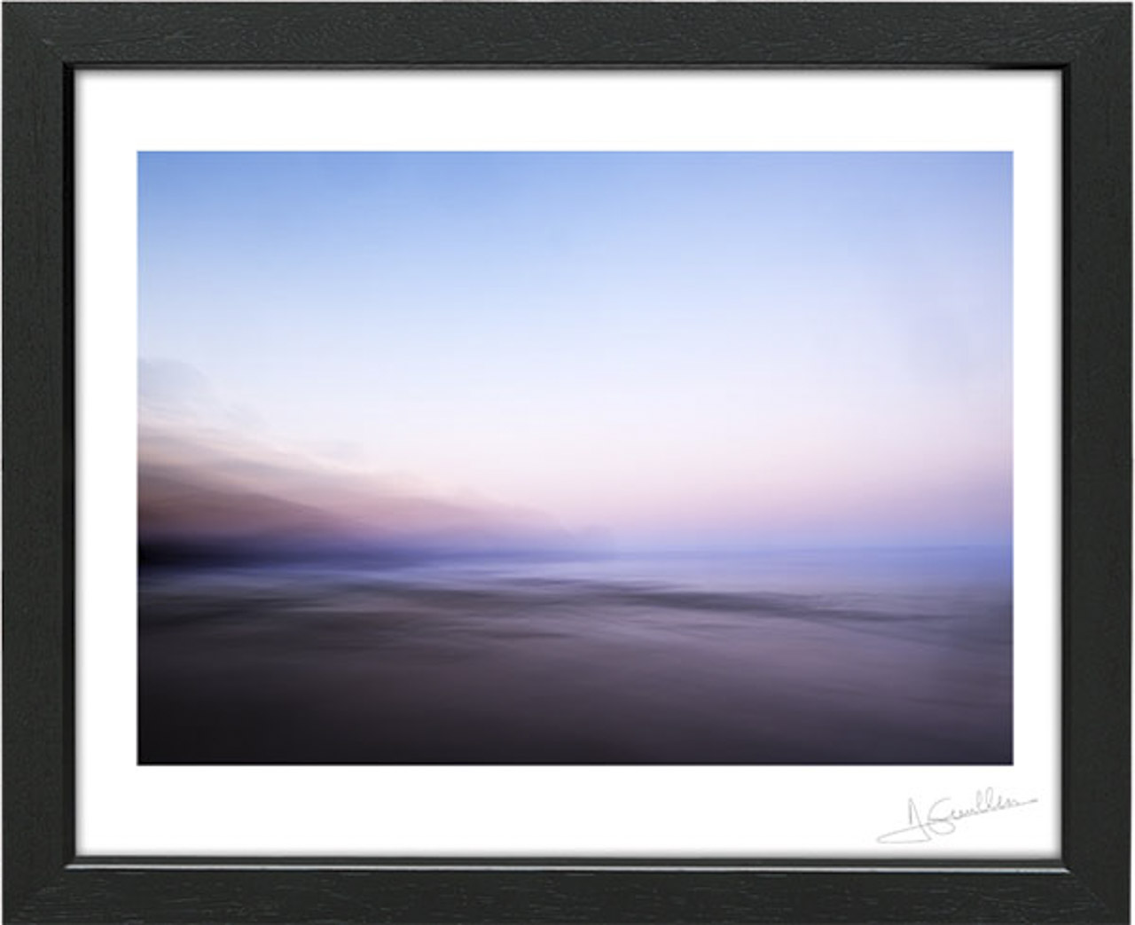 A fine art print of the coast of Scotland in my style Impression. That is a perfect gift for a birthday.