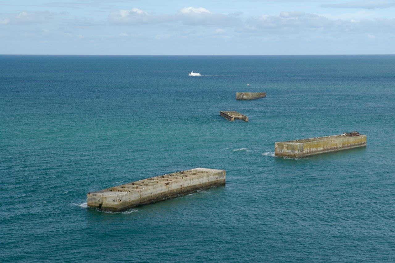 he beach of Arromanches in Normandy