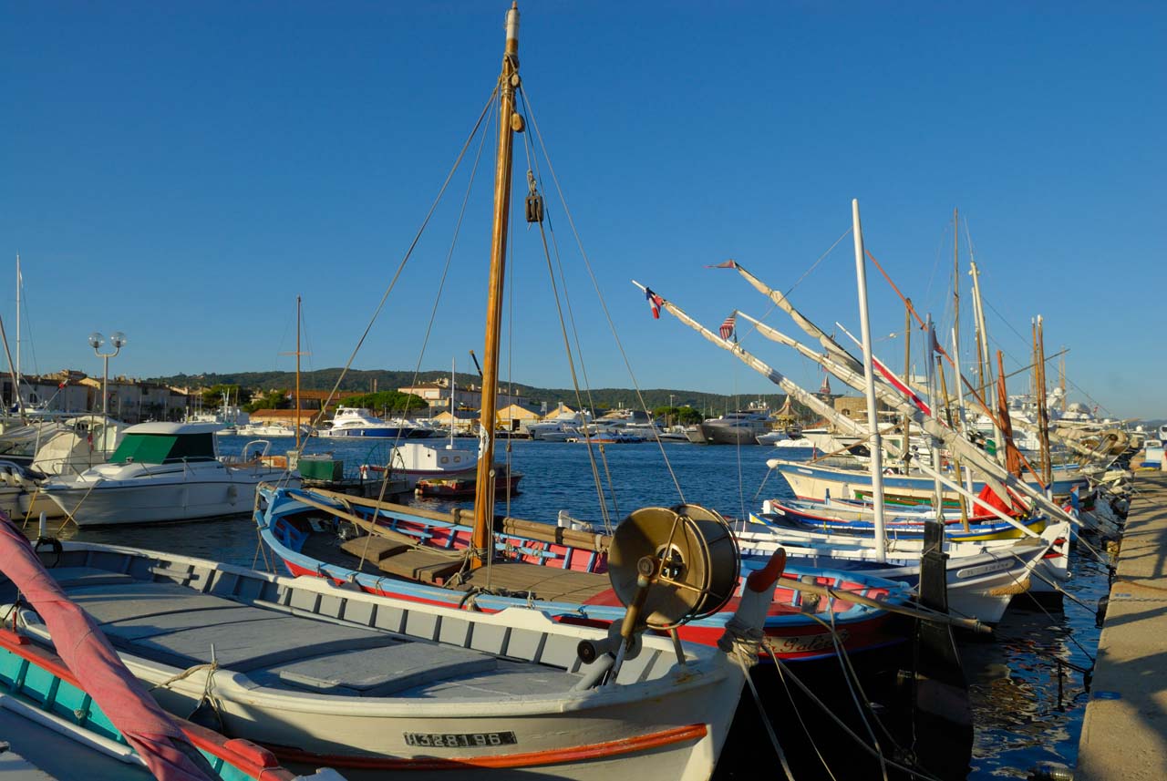 Harbor of Saint-Tropez in the South of France.