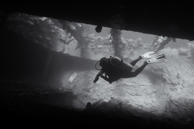 The Umbria wreck laying off the coast of Sudan. Photographs by Amar Guillen.