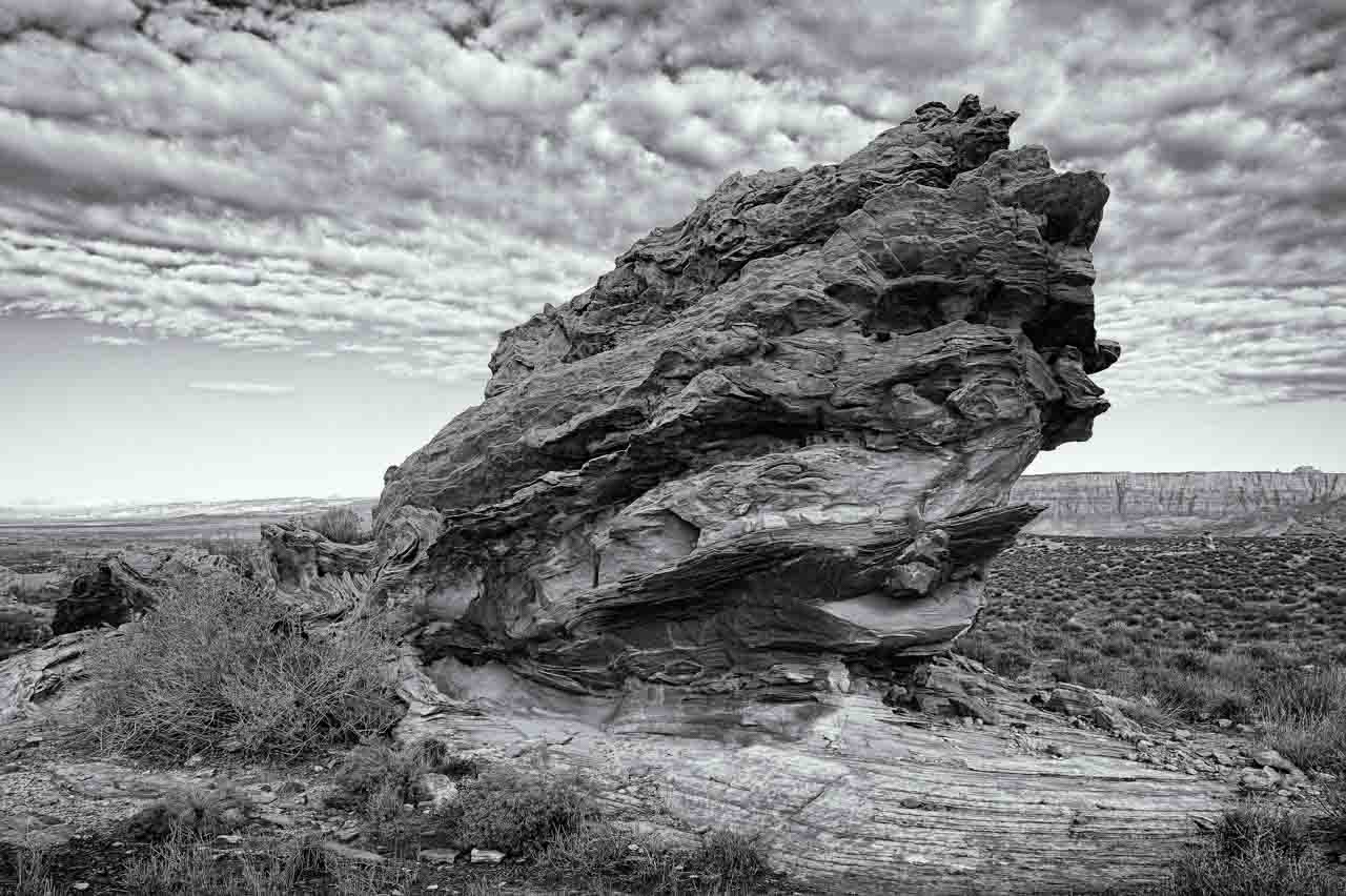 The negative space in this picture consists of the space that we have created on either side of the rock. This technique enables us to make the scene airy and let the composition breathe.