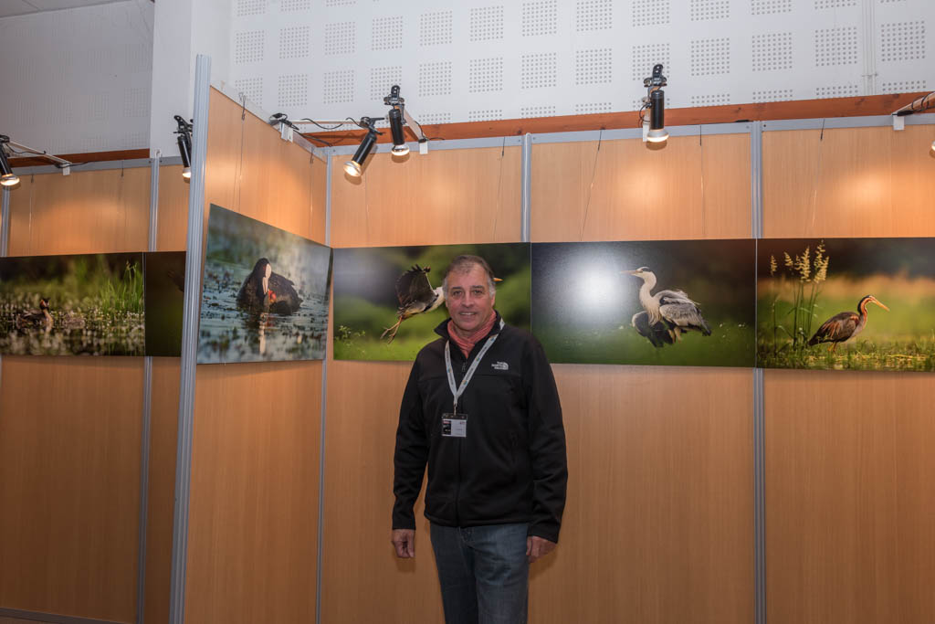 Amar Guillen, le jour du vernissage de l'exposition au festival de Montier-en-Der.