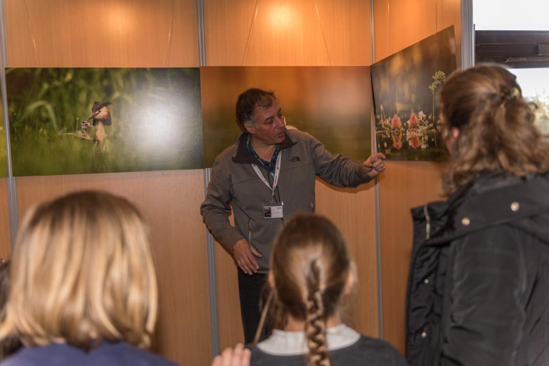 L'exposition 'Ambiances sur les étangs de la Dombes' a été installée durant le festival international de nature de Montier en Der en novembre 2017.