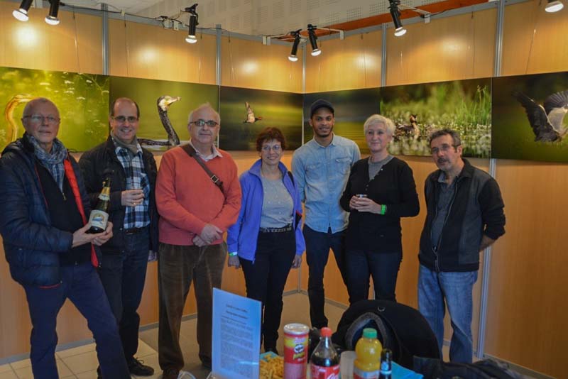 L'exposition 'Ambiances sur les étangs de la Dombes' a été installée durant le festival international de nature de Montier en Der en novembre 2017.