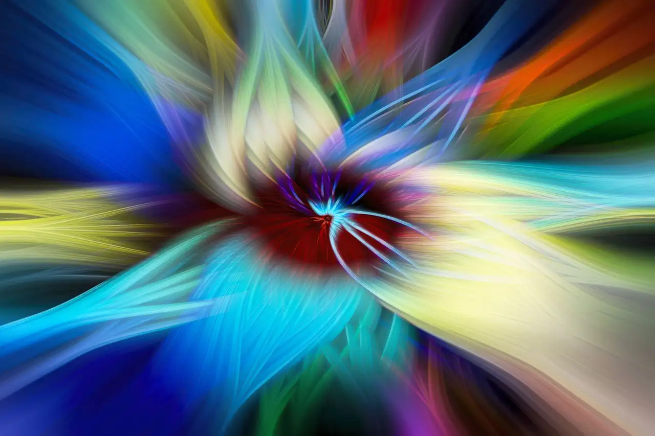 Photo abstraite d'un paysage évoquant la naissance d'un univers. Photographie d'art en couleur par Amar Guillen, artiste photographe.