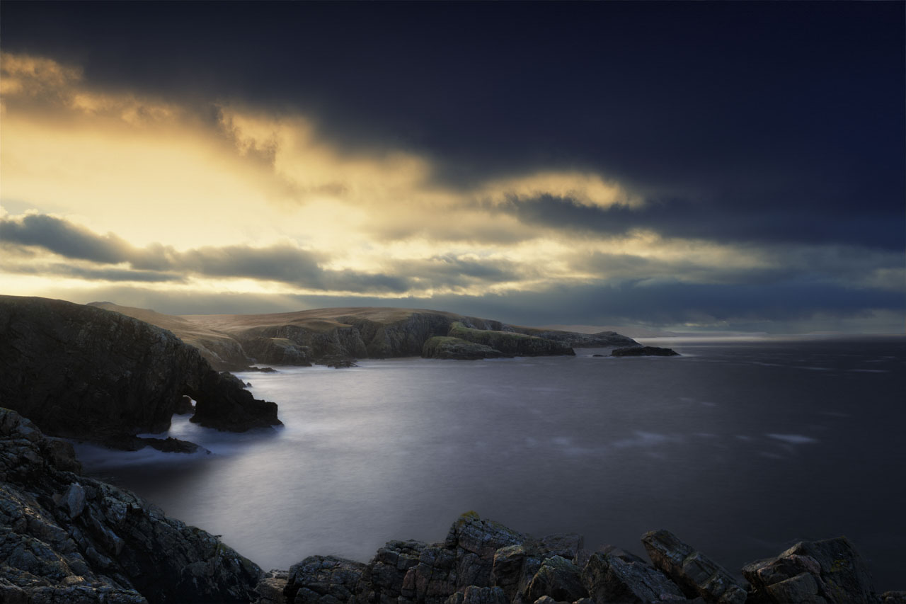 Paysage côtier de la côte du nord du Sutherland en Ecosse.