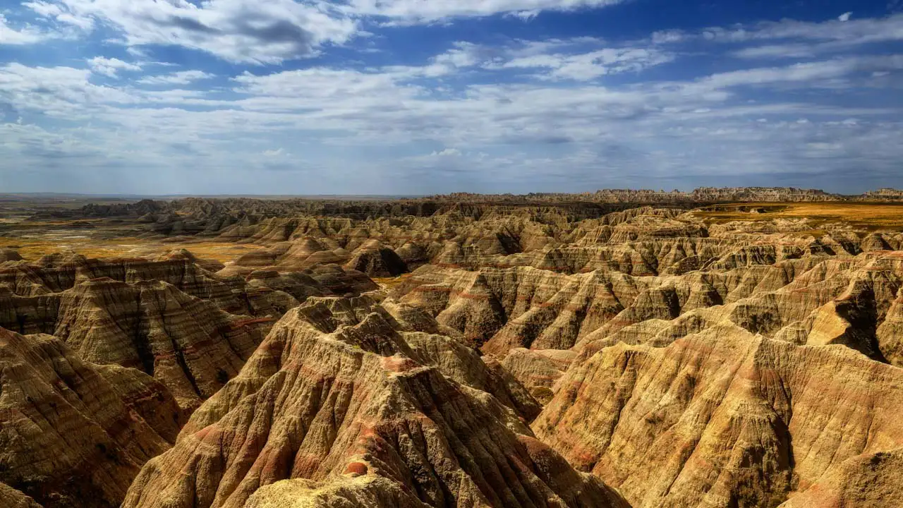 Landscape of Badlands in South Dakota. Fine art Photograph in color by Amar Guillen, photographer artist.
