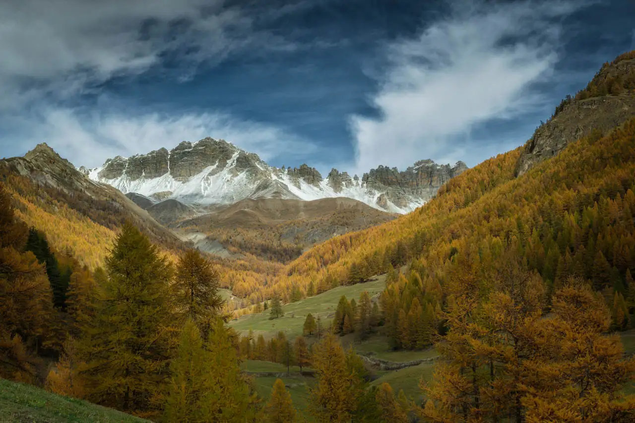 Landscape of the Queyras in Hautes-Alpes in France. Fine art Photograph in color by Amar Guillen, photographer artist.