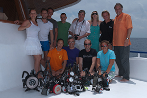 Les participants du safari aux Maldives.