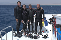 Le groupe de stagiaires pendant le stage de photo sous-marine à Safaga en juillet 2013