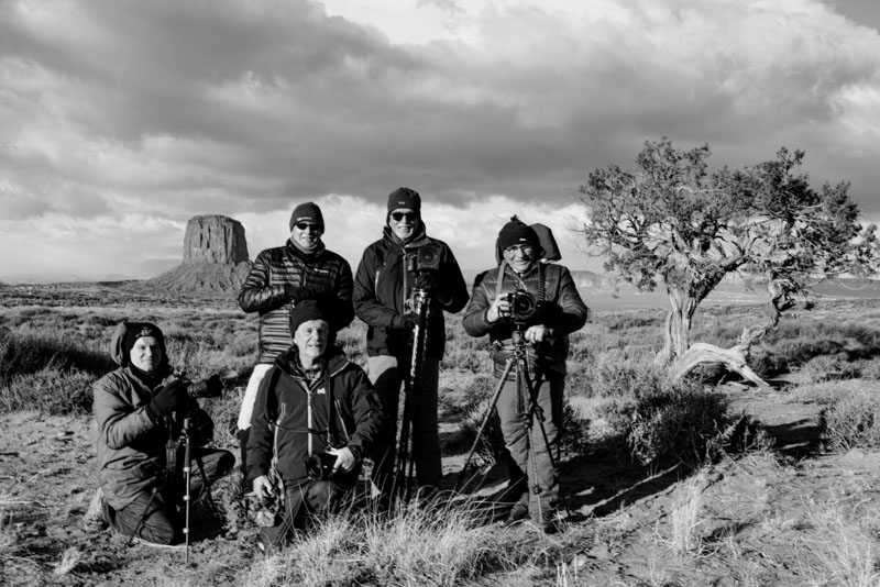 Les participants au voyage photo "Grand Cercle I" autour du Grand Canyon : Albrecht, Philippe D., Philippe C, Guy et Jean-Pierre.