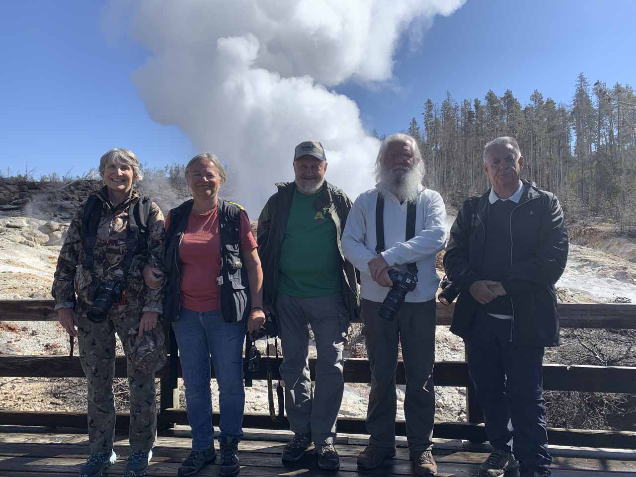 Les participants au stage de photo au Yellowstone en août 2023.