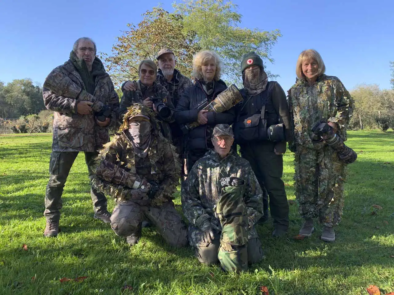 Les participants au stage de photo animalière brame du cerf du 10 octobre 2025 en Charente-Maritime.