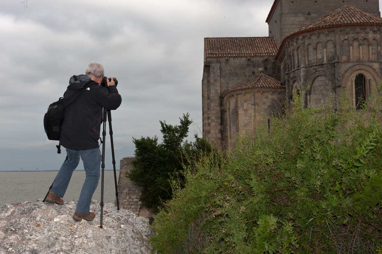 André un stagiaire pendant un stage de photo de paysages.
