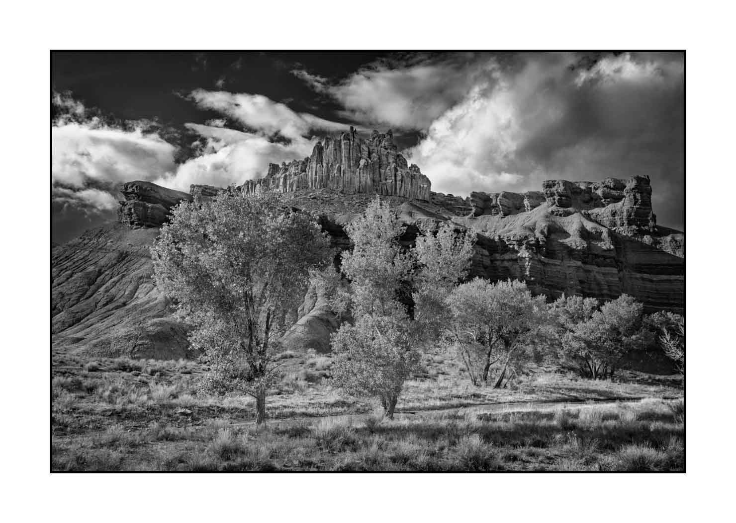nuances-de-noirs-et-de-blancs/067-merveilles-naturelles-de-capitol-reef/fr/02-paysage-capitol-reef-noir-et-blanc-190508CAPLAN0008B