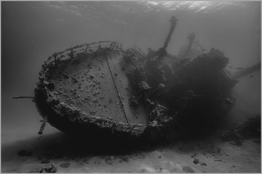 Hamata Wreck in the Red Sea in Egypt in black and White. Hamata Wreck in the Red Sea in Egypt in black and White.