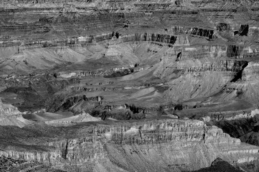 Le Grand Canyon en Arizona aux Etats-Unis en noir et blanc. Le Grand Canyon en Arizona aux Etats-Unis en noir et blanc.