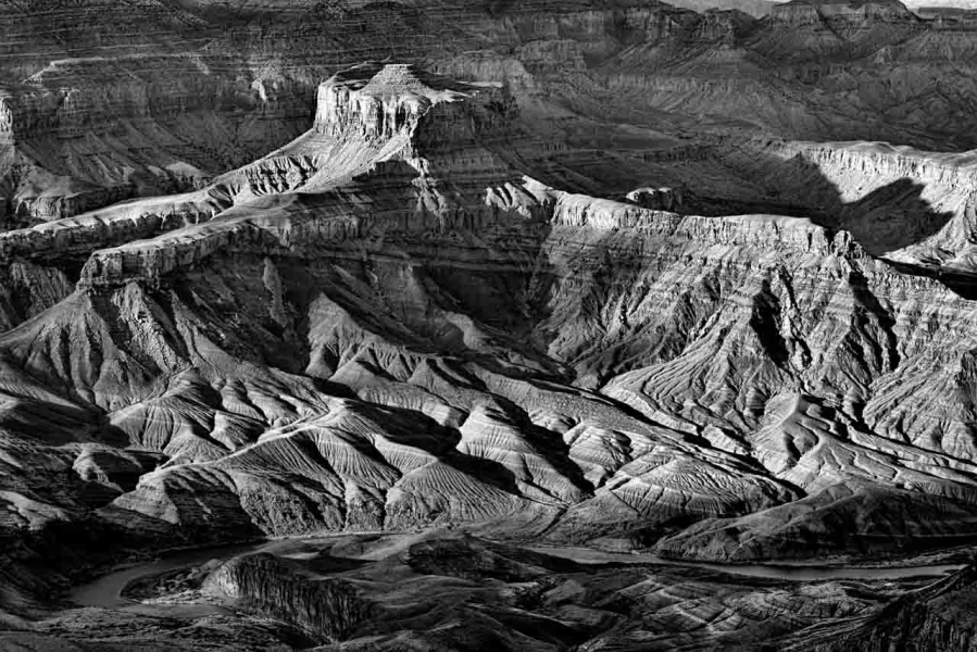 Le Grand Canyon en Arizona aux Etats-Unis en noir et blanc. Le Grand Canyon en Arizona aux Etats-Unis en noir et blanc.