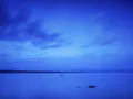Blue hour at dawn on Yellowstone lake.