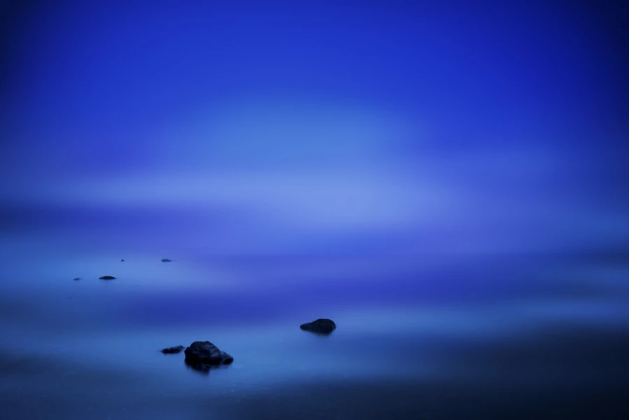 Blue hour at dawn on Yellowstone lake. Blue hour at dawn on Yellowstone lake.