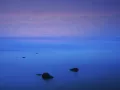 Blue hour at dawn on Yellowstone lake.