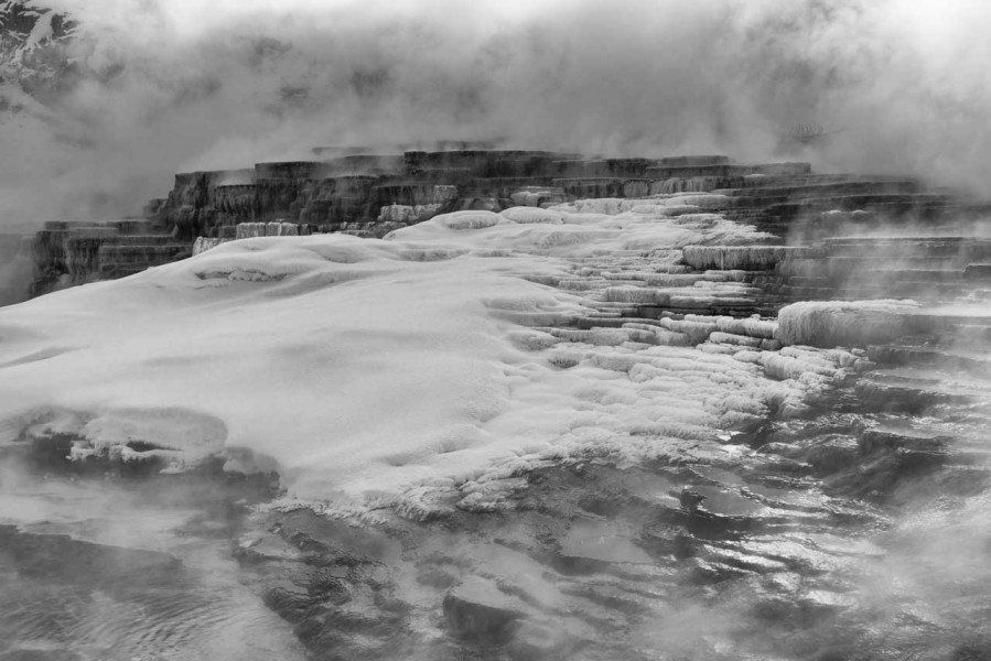 Snowy landscape of yellowstone in winter. Snowy landscape of yellowstone in winter.