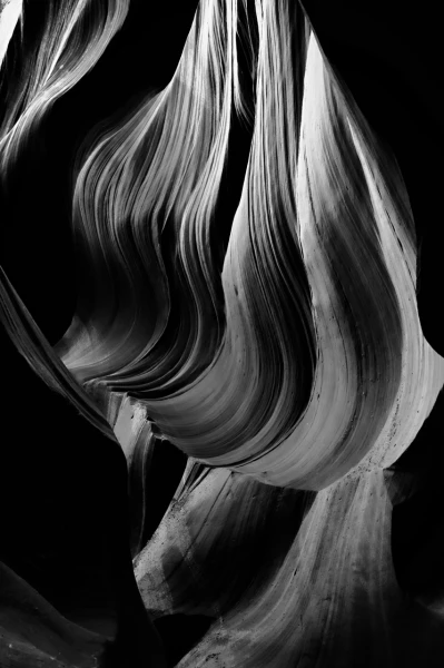 Antelope Canyon en noir et blanc. Antelope Canyon en noir et blanc.