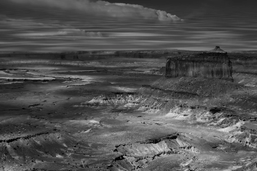 Canyonlands Island in the Sky en Utah en noir et blanc. Canyonlands Island in the Sky en Utah en noir et blanc.
