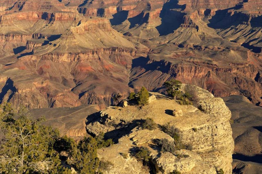 La rive sud du Grand Canyon dans l'état de l'Arizona aux Etats- La rive sud du Grand Canyon dans l'état de l'Arizona aux Etats-