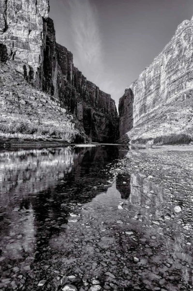 Paysage de Big Bend au Texas en noir et blanc. Paysage de Big Bend au Texas en noir et blanc.