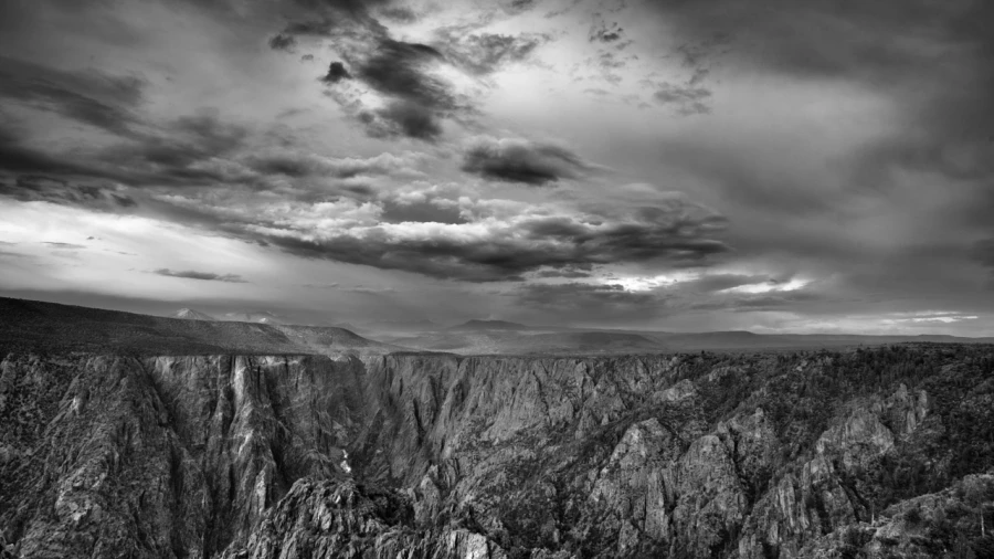 Paysage du parc national de Black Canyon dans le Colorado aux Et Paysage du parc national de Black Canyon dans le Colorado aux Et