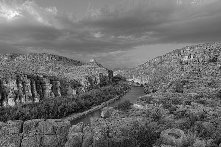 Paysage du parc national de Big Bend avec le Rio Grande au Texas Paysage du parc national de Big Bend avec le Rio Grande au Texas