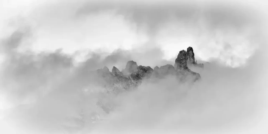 27 photo de paysage en noir et blanc