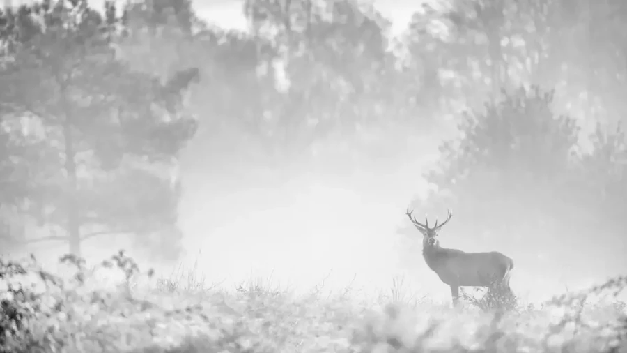 014 deer in the mist