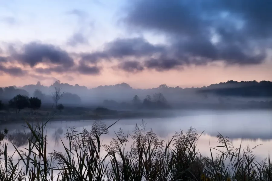 Landscape of Haute-Saintonge in Charente-Maritime, France, in color.