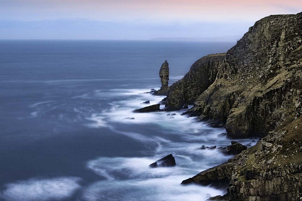 Paysage côtier de la côte de Assynt en Ecosse. Old man of Stoer.