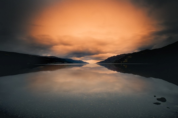 Landscape around the Loch Ness in the Mid-Lands of Highlands in Scotland. Fine art Photograph in color by Amar Guillen, photographer artist.
