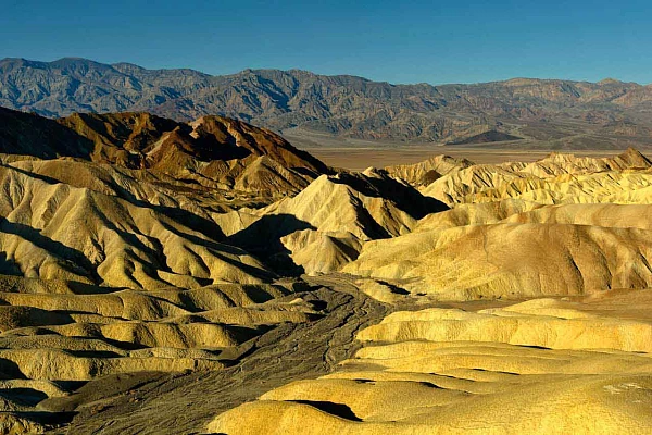 Landscape of Death Valley in California.