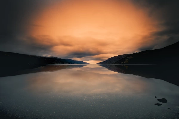 Landscape around the Loch Ness in the Mid-Lands of Highlands in Scotland. Fine art Photograph in color by Amar Guillen, photographer artist.