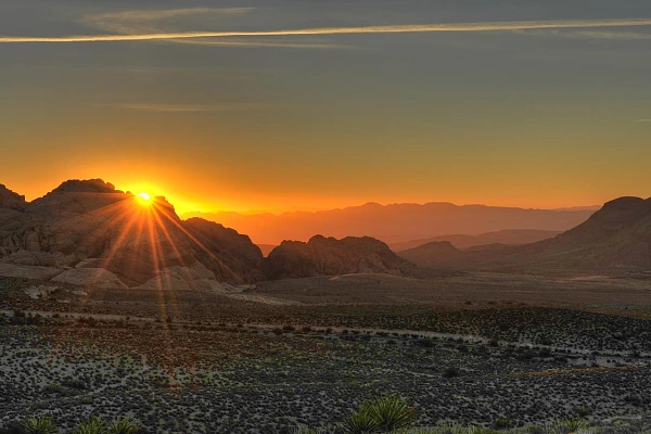 Landscape of Red Rock Canyon in Nevada in United States. Photograph by Amar Guillen, photographer artist.