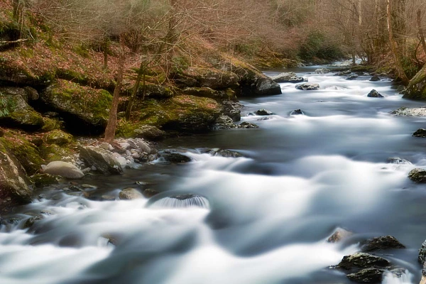 This photo of a torrent in the Smoky Mountains is a photographic artistic approach..