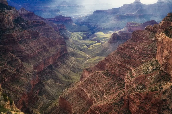 Landscape in color of the north of Grand Canyon in Arizona