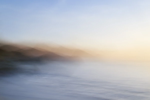 Landscape of the coast of Charente-Maritime photographed intentionaly blurred. Fine art Photograph in color by Amar Guillen, photographer artist.